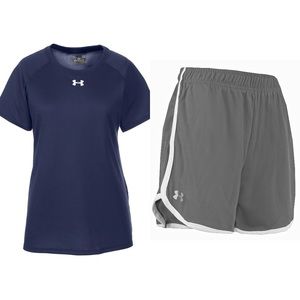 Under Armour Women’s Shorts & Tee Shirt Outfit